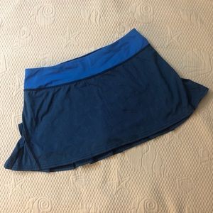 Lululemon Run Pace Setter Skort, blue, size 6